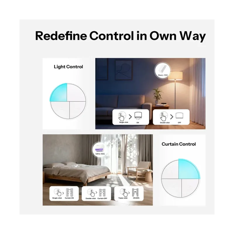 SONOFF SNZB-01M Orb 4-In-1 - Zigbee 3.0 Wireless Scene Button 4 buttons
