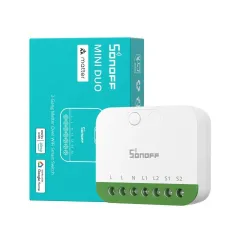 SONOFF MINI-2GS MINI DUO - Matter Wi-Fi Doppelkanal-Schalter 16A