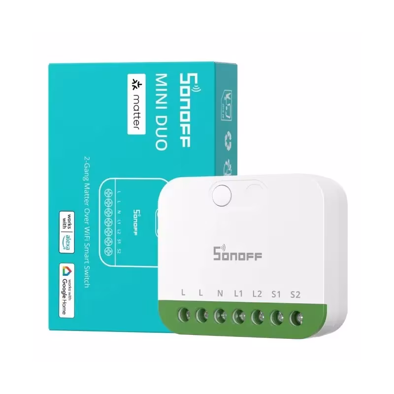 SONOFF MINI-2GS MINI DUO - Matter Wi-Fi Doppelkanal-Schalter 16A