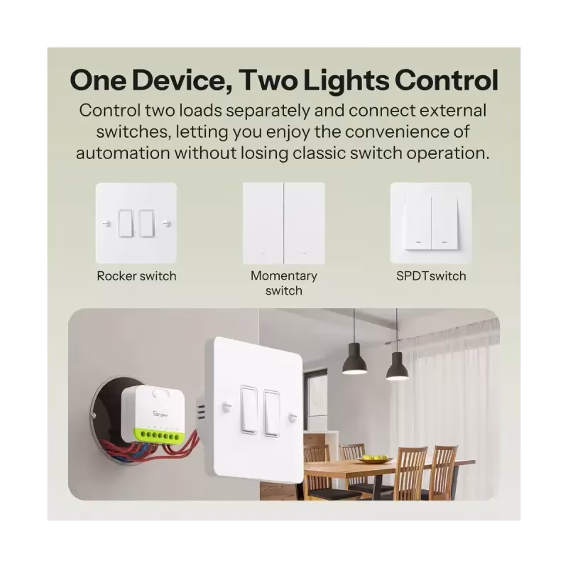SONOFF MINI-ZB2GS MINI DUO - Interruttore connesso doppio canale Zigbee 3.0 16A