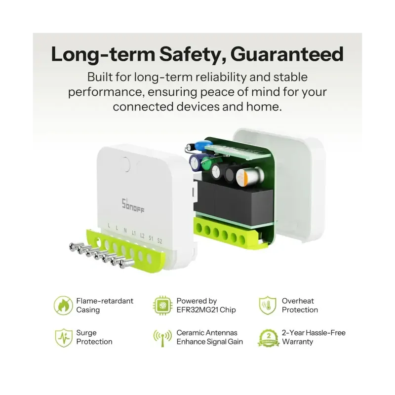 SONOFF MINI-ZB2GS MINI DUO - Interrupteur connecté double canal Zigbee 3.0 16A