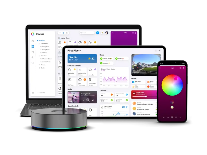 Homey Pro (2026) - Hub domotique universel 4GB RAM Zigbee Z-Wave Matter Thread Wi-Fi