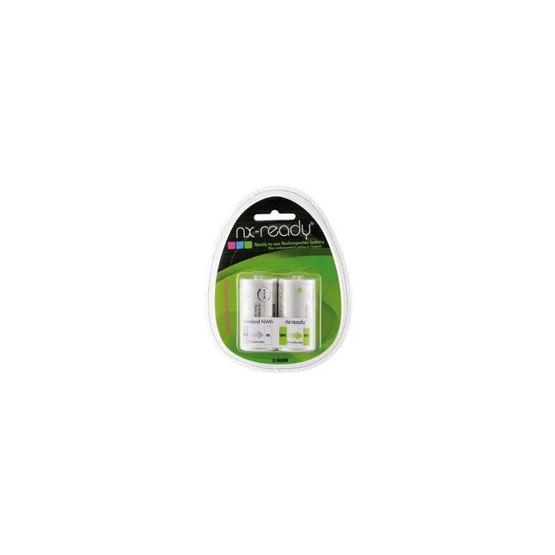 Enix - Pack de 2 accus Nimh D NX READY 1.2V 8000mAh
