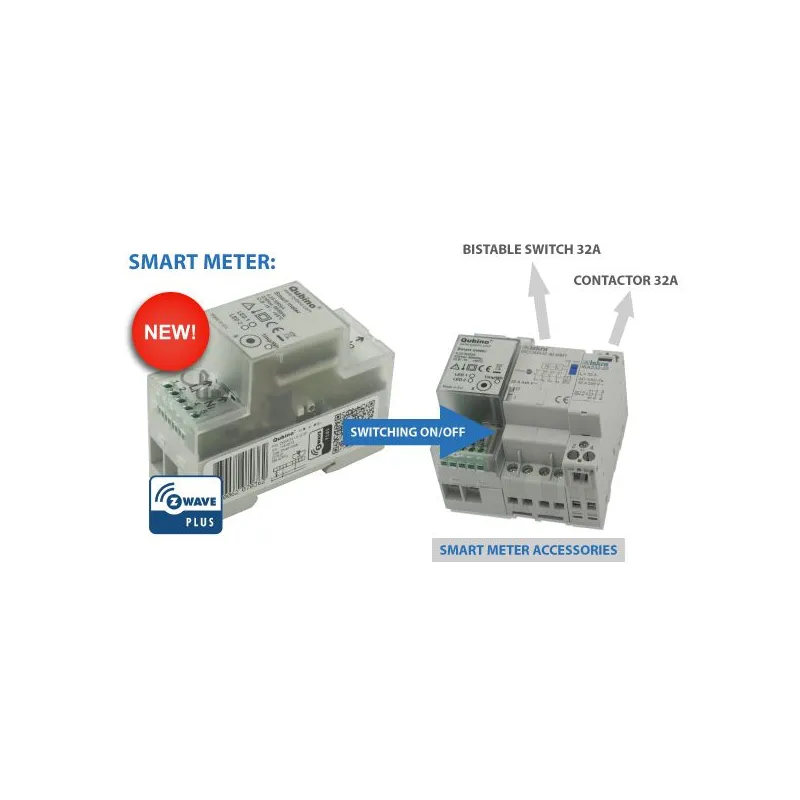 Qubino - Z-Wave+ Smart Energy Meter DIN-Module (Qubino Smart Meter ZMNHTD1)