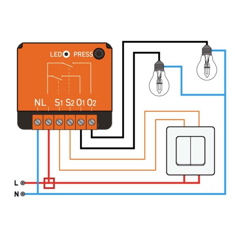NodOn - Enocean In Wall Module double relay (SIN-2-2-00)