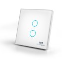 MCO Home - Interruttore Touch Panel Z-Wave 2 Tasti, bianco (MH-S412)