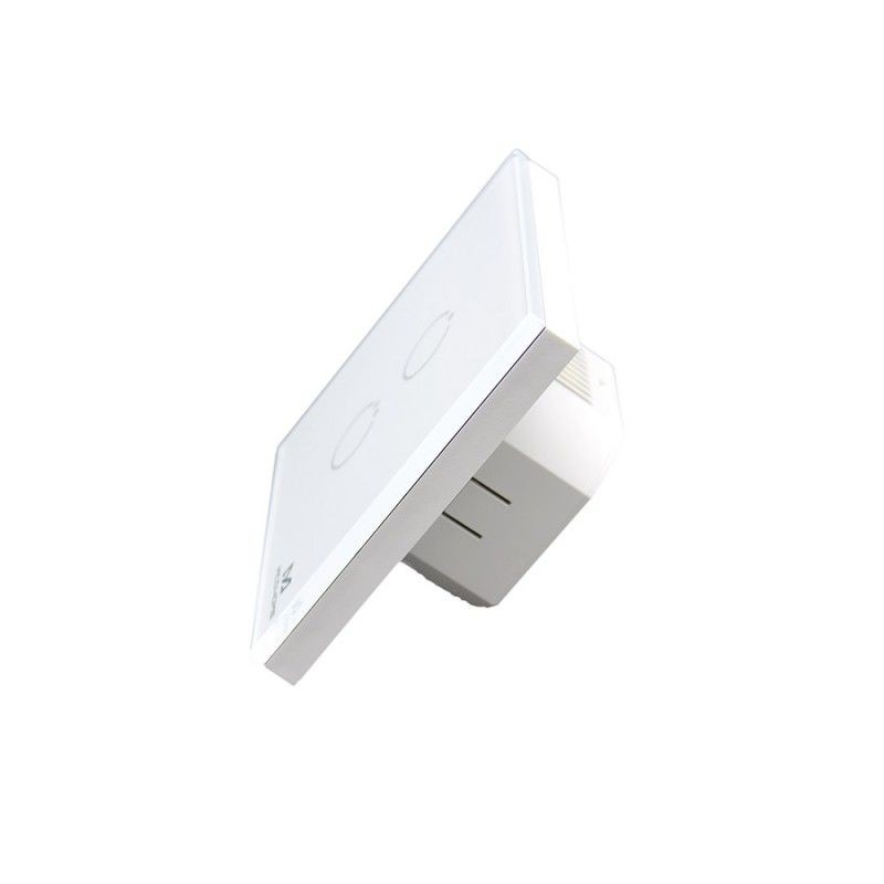 MCO Home - Interruttore Touch Panel Z-Wave 2 Tasti, bianco (MH-S412)