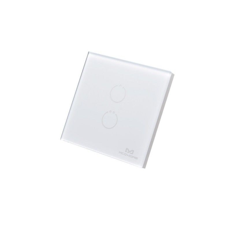 MCO Home - Interruttore Touch Panel Z-Wave 2 Tasti, bianco (MH-S412)