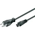 Computer-Kabel mit männlichem Schweizer Stecker, schwarz (Mickey-Steckdose)