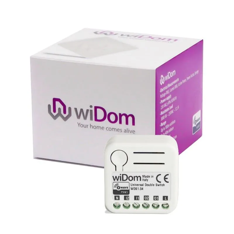 WiDom - Z-Wave+ Flush Double relay (Universal Double Switch)