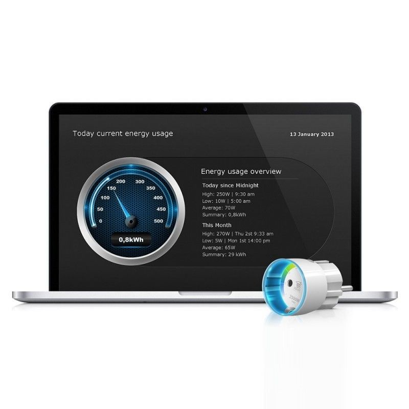 FIBARO - Wall plug with energy consumption monitoring (Schuko format) FGWPF-102-ZW5 (FIBARO Wall Plug Z-wave+)