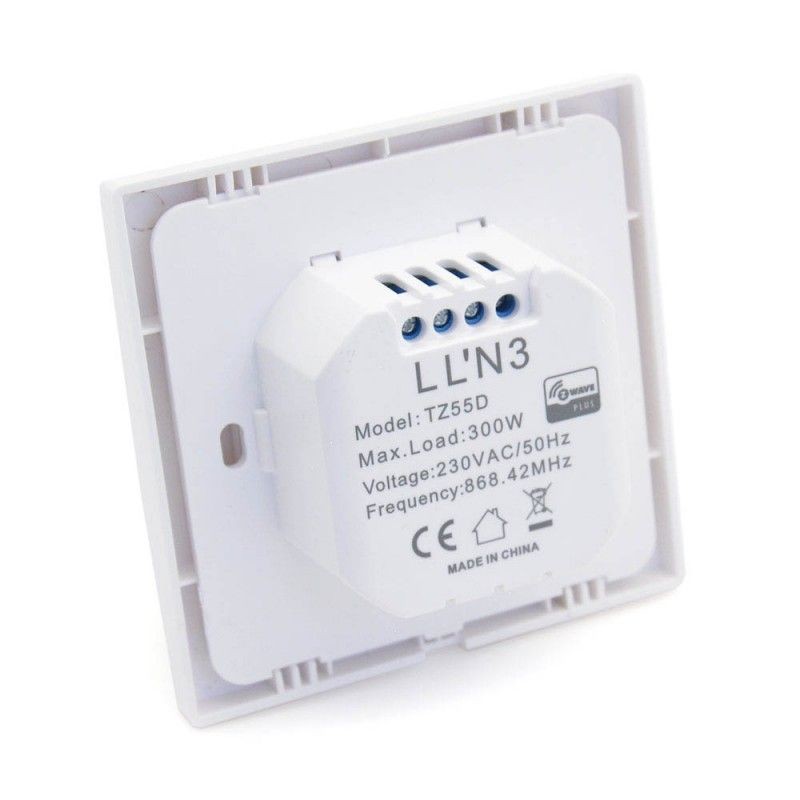 TKB Home - Double dimmer switch (single charge) Z-Wave Plus White (TZ55D-ZW5) 
