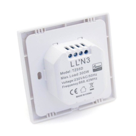 TKB Home - Interrupteur variateur double (une charge) Z-Wave+ Blanc (TZ55D-ZW5)
