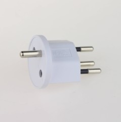 Adattatore permanente di spina Schuko verso presa svizzera (Bianco)