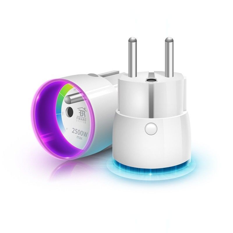 FIBARO - Presa Z-Wave+ ON/OFF con monitoraggio del consumo formato francese FGWPE-102-ZW5 (FIBARO Wall Plug)
