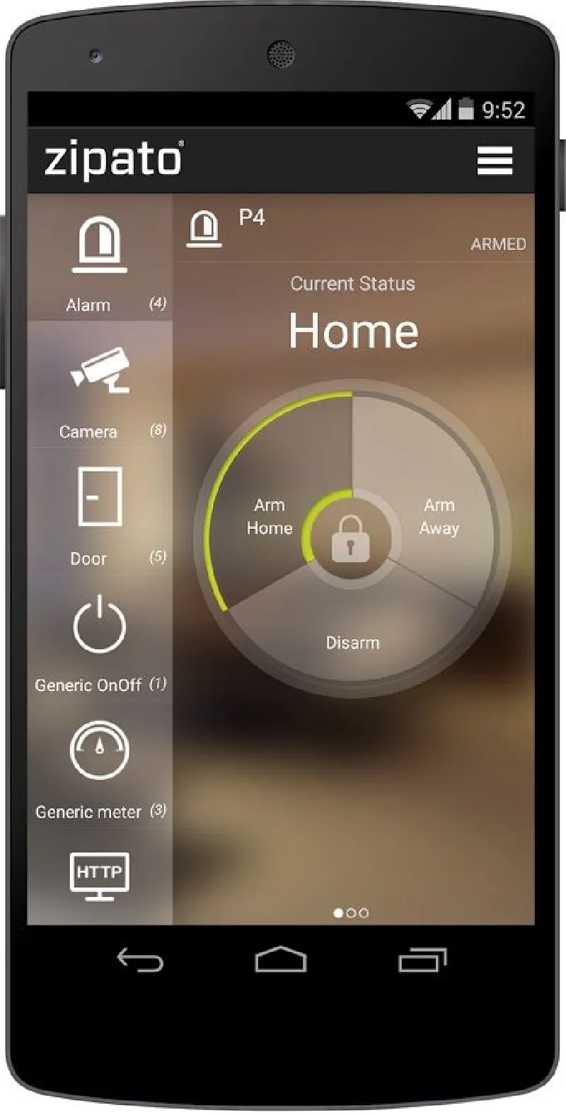 Zipato - Zigbee & Z-Wave+ Home Control System Zipatile - Black