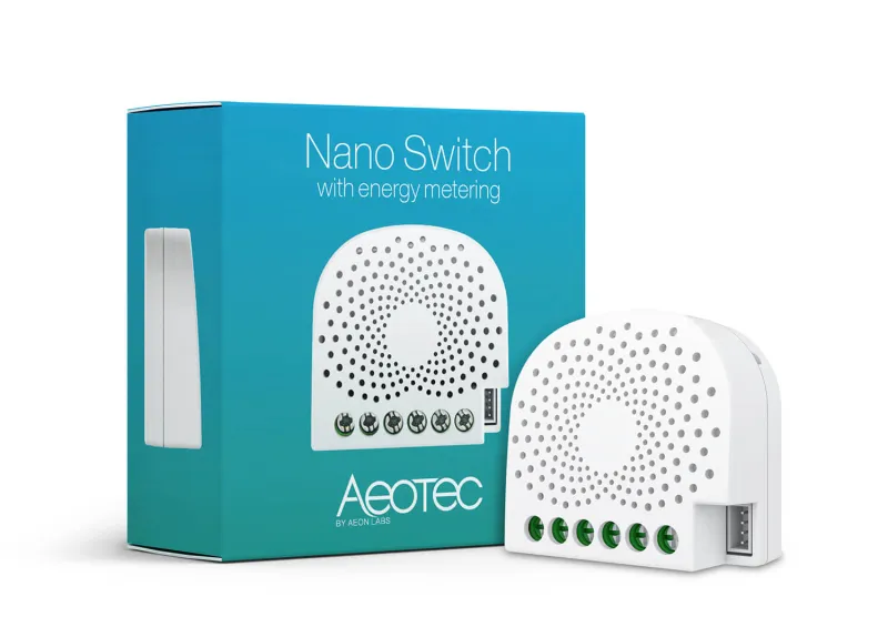 Aeotec - Z-Wave Plus Flush 1 Relay Nano Switch with Energy Meter