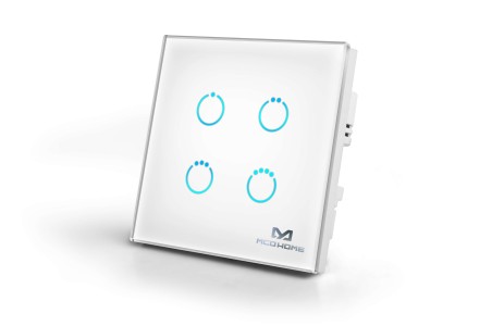 MCO Home - Schalter Touch Panel Z-Wave 4 Tasten, Weiss (MH-S314)