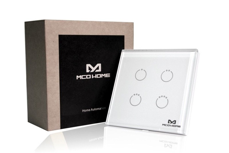 MCO Home - Touch Panel Z-Wave 4 Buttons, White (MH-S314)