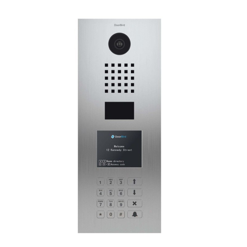 Doorbird - IP Video Door Station D21DKV - Display Module, Keypad Module and RFID - Brushed Stainless Steel Doorbird - IP Video Door Station D21DKV - Display Module, Keypad Module and RFID - Brushed Stainless Steel
