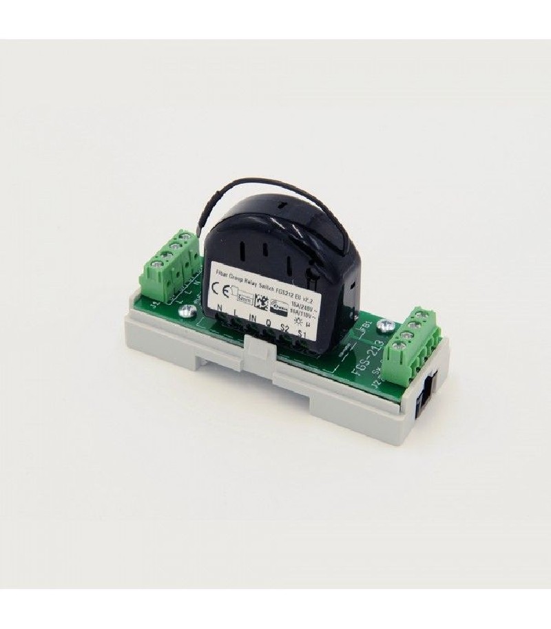 Eutonomy - Adaptater euFIX DIN for Fibaro FGS-213 / FGBHS-213 (with push-buttons)