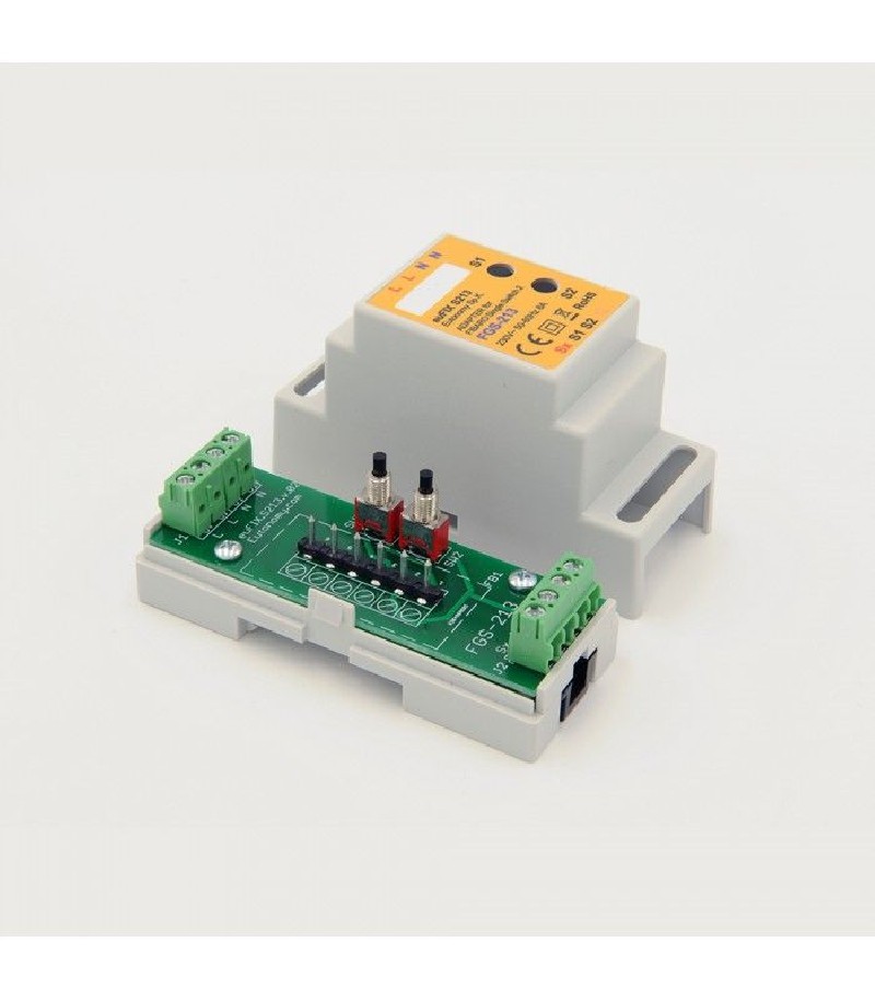 Eutonomy - Adaptater euFIX DIN for Fibaro FGS-213 / FGBHS-213 (with push-buttons)