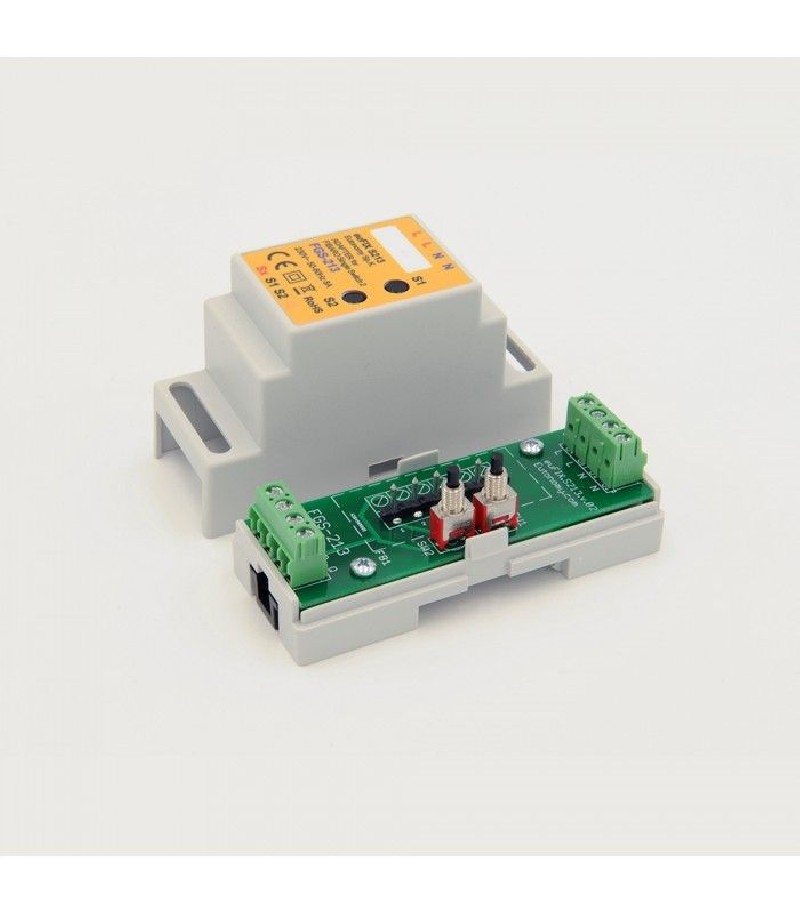 Eutonomy - Adaptater euFIX DIN for Fibaro FGS-213 / FGBHS-213 (with push-buttons)