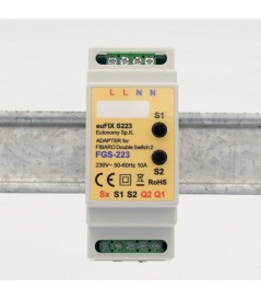 Eutonomy - Adapter euFIX DIN für Fibaro FGS-223 (mit Mikroschalter)