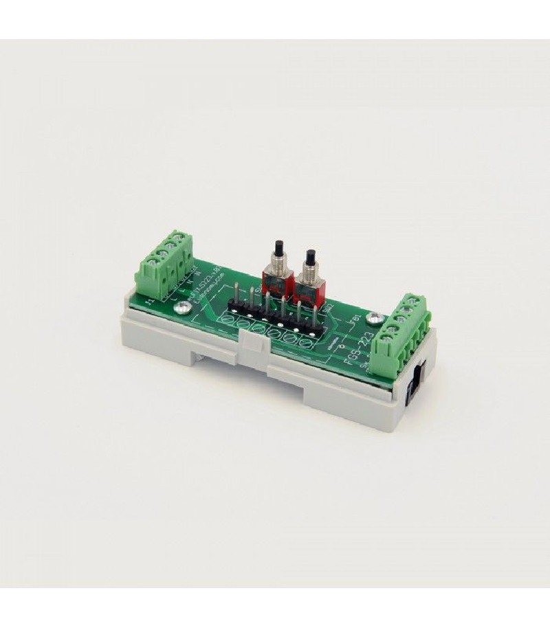 Eutonomy - Adaptateur euFIX DIN pour Fibaro FGS-223 (avec boutons)