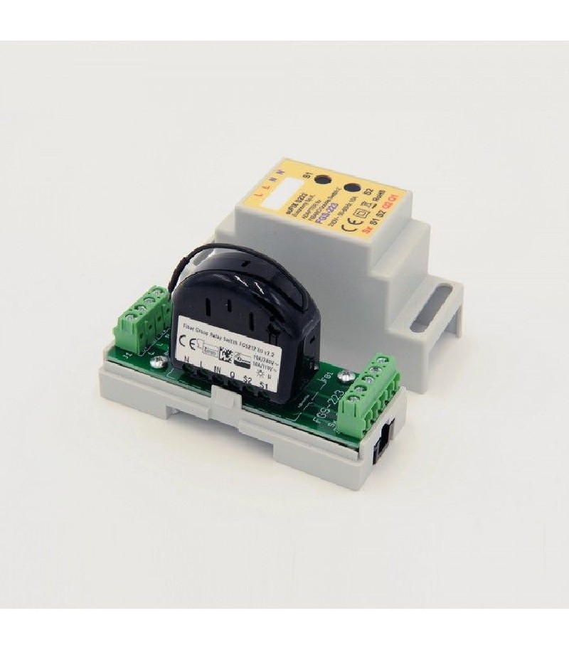 Eutonomy - Adaptater euFIX DIN per Fibaro FGS-223 (con pulsanti)