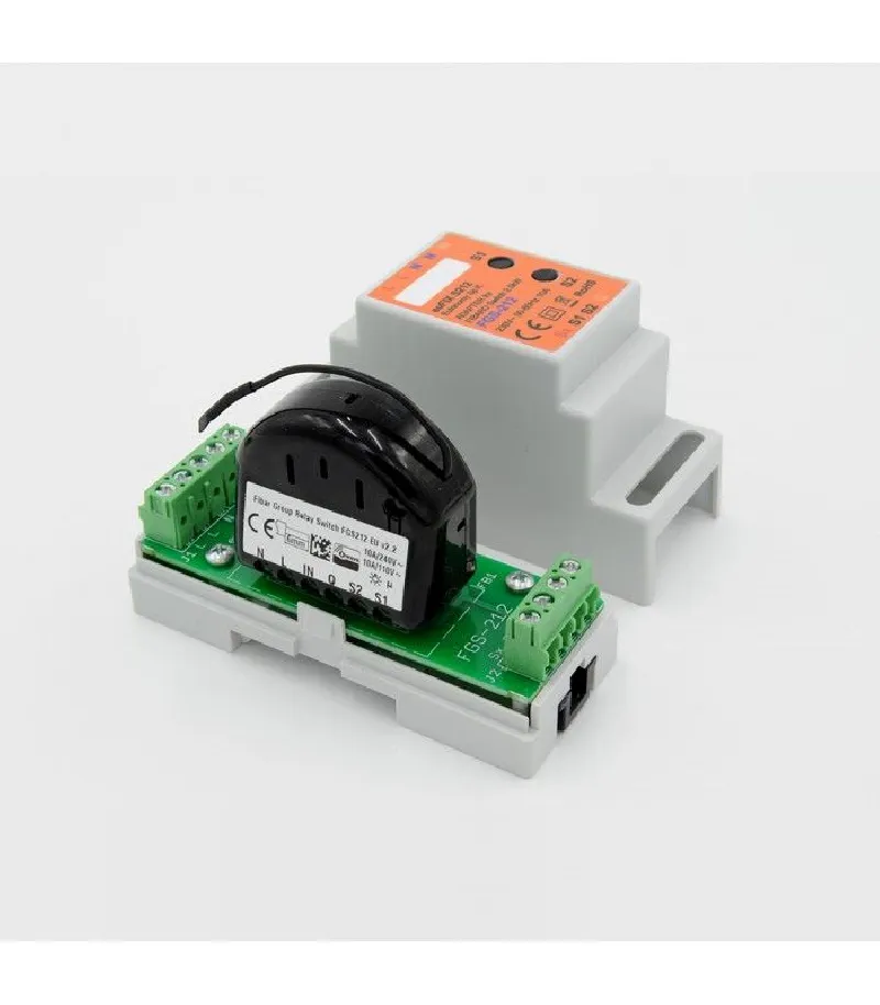 Eutonomy - Adaptateur euFIX DIN pour Fibaro FGS-212