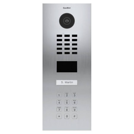 Doorbird - Videocitofono IP D2101KV - Acciaio inossidabile spazzolato - 1 Pulsante di chiamata - Modulo Tastiera