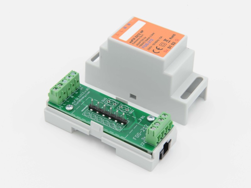 Eutonomy - Adapter euFIX DIN für Fibaro FGS-212 (ohne Mikroschalter)