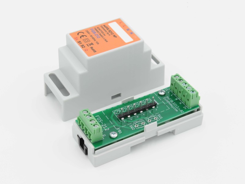 Eutonomy - Adapter euFIX DIN für Fibaro FGS-212 (ohne Mikroschalter)