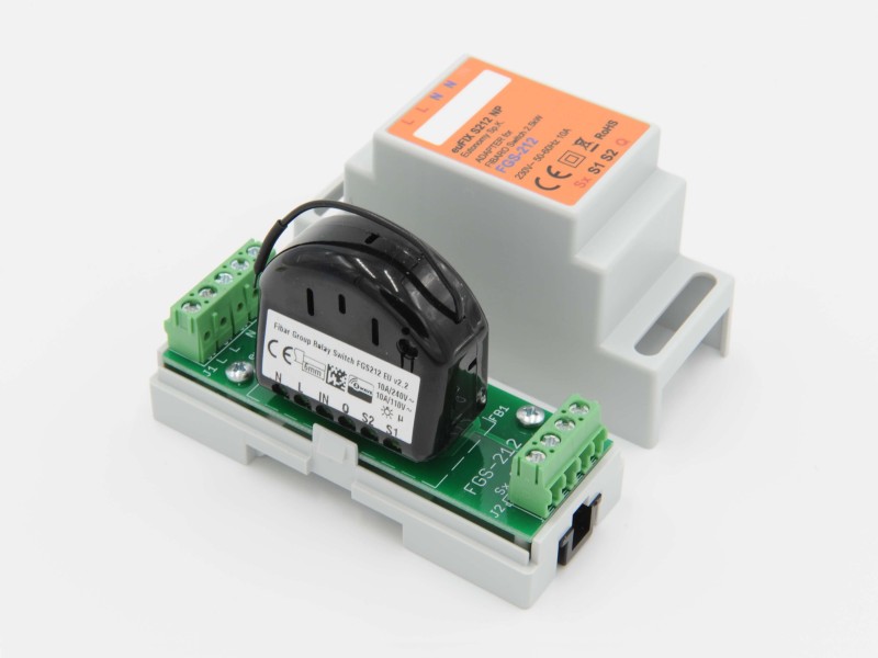 Eutonomy - Adapter euFIX DIN für Fibaro FGS-212 (ohne Mikroschalter)