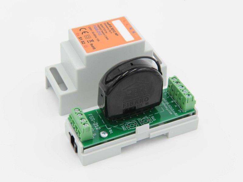 Eutonomy - Adapter euFIX DIN für Fibaro FGS-212 (ohne Mikroschalter)