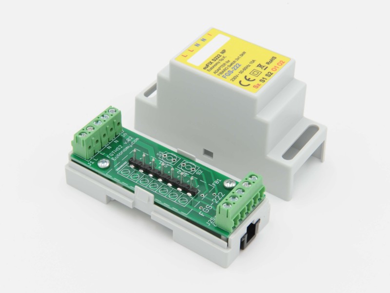 Eutonomy - Adapter euFIX DIN für Fibaro FGS-222 (ohne Mikroschalter)