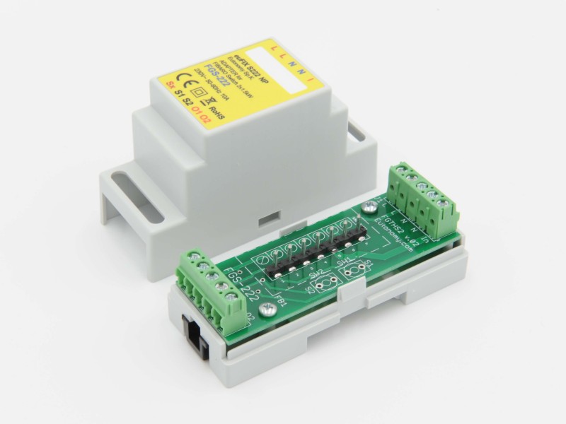 Eutonomy - Adapter euFIX DIN für Fibaro FGS-222 (ohne Mikroschalter)