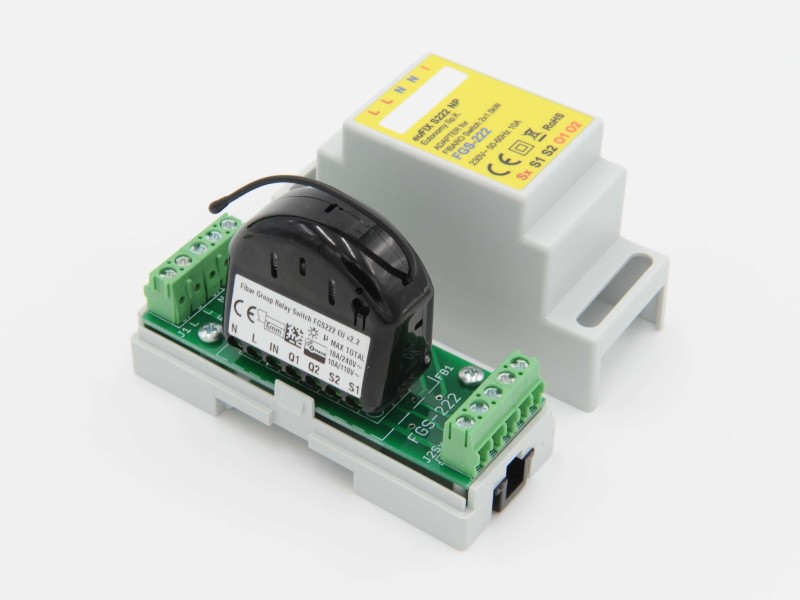 Eutonomy - Adapter euFIX DIN für Fibaro FGS-222 (ohne Mikroschalter)