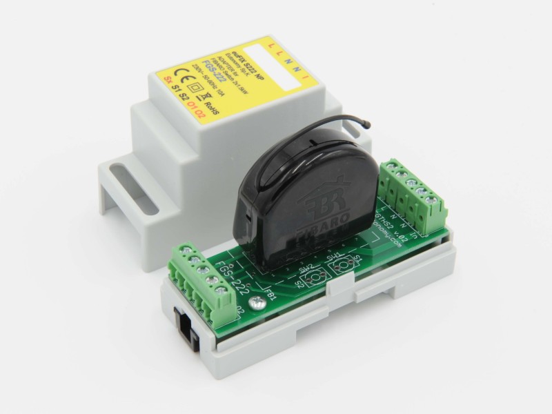 Eutonomy - Adapter euFIX DIN für Fibaro FGS-222 (ohne Mikroschalter)