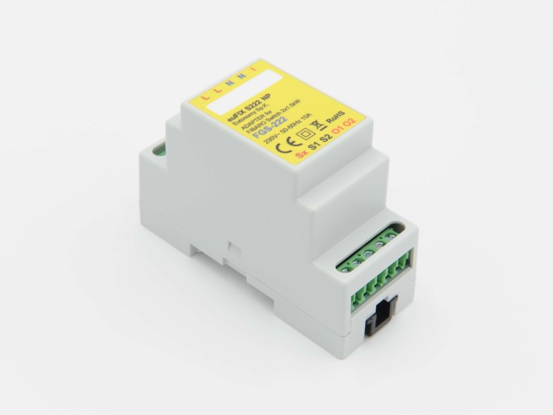 Eutonomy - Adapter euFIX DIN für Fibaro FGS-222 (ohne Mikroschalter)