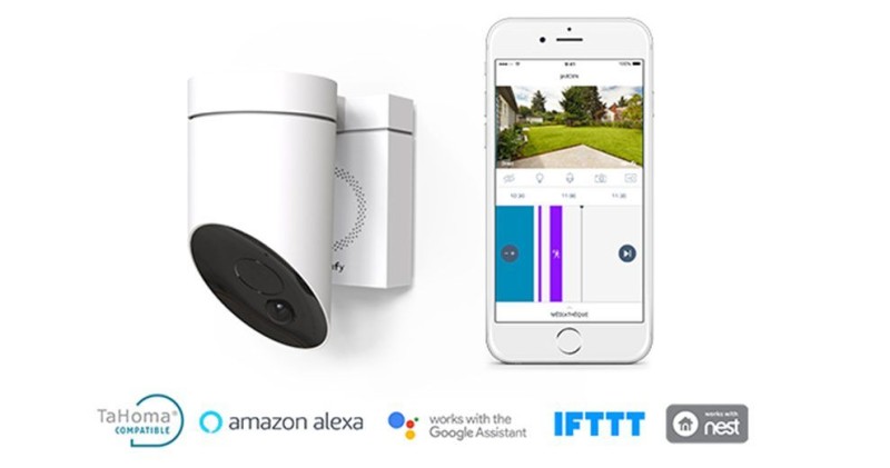Somfy - Überwachungskamera grau mit integrierter Sirene Somfy Outdoor camera