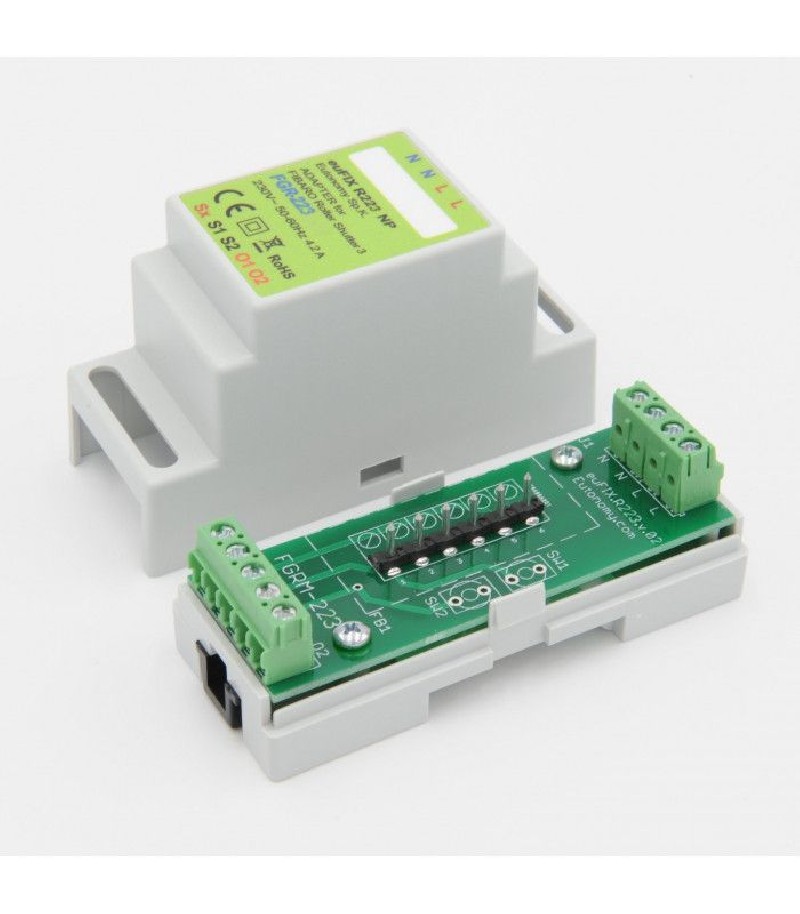 Eutonomy - Adaptater euFIX DIN for Fibaro FGR-223 (without push-buttons)