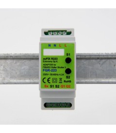 Eutonomy - Adaptateur euFIX DIN pour Fibaro FGR-223 (avec boutons)