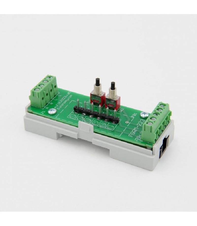 Eutonomy - Adaptater euFIX DIN per Fibaro FGR-223 (con pulsanti)