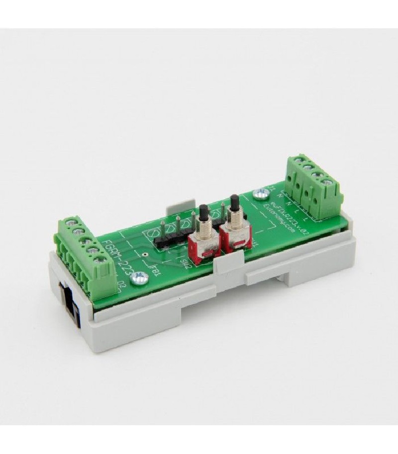 Eutonomy - Adaptateur euFIX DIN pour Fibaro FGR-223 (avec boutons)