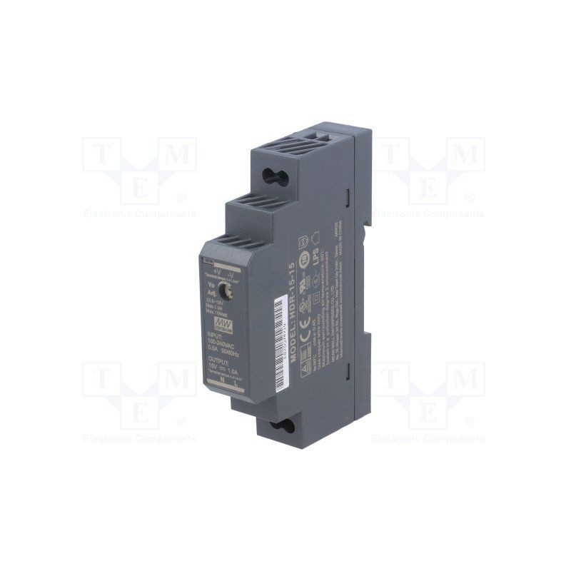 Mean Well - Netzteil 15V/1A DIN-Rail