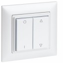 OMNIO - Wall mounted transmitter 4-channels WS-CH-102 (pure white with marking"0-1" and arrow upwards/downwards)