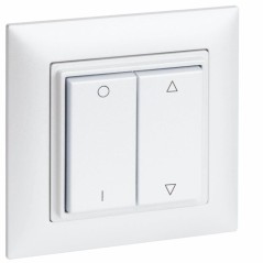 OMNIO - Wall mounted transmitter 4-channels WS-CH-102 (pure white with marking"0-1" and arrow upwards/downwards)