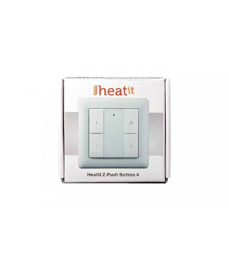 Thermofloor - Interrupteur 4 boutons Heatit Z-Push Button Z-Wave+, blanc